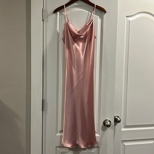 BEBE Midi Satin Slip Dress